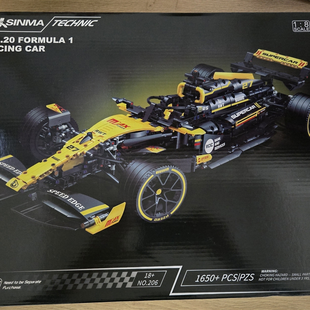 Sinma Technic Yellow & Black Formula 1 Racing Car Kit
